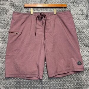 Prana Mens Purple Board Shorts Size 36 M3CATA115 UPF 50+ Recycled (1517)‎
